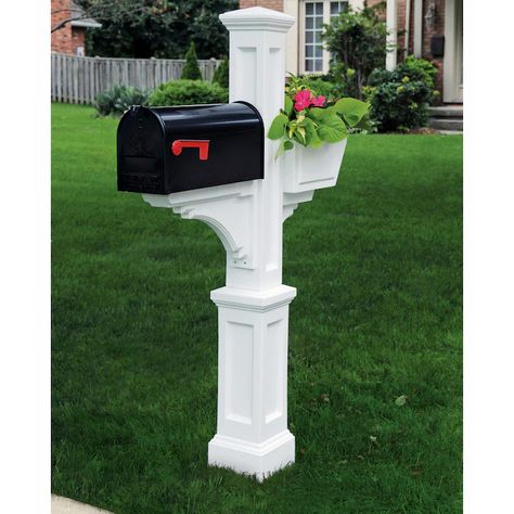 Room Pinterest, Mailbox Planter, White Mailbox, Copper Mailbox, Decorative Post, Mailbox Landscaping, Mailbox Posts, Mailbox Post, Mounted Mailbox