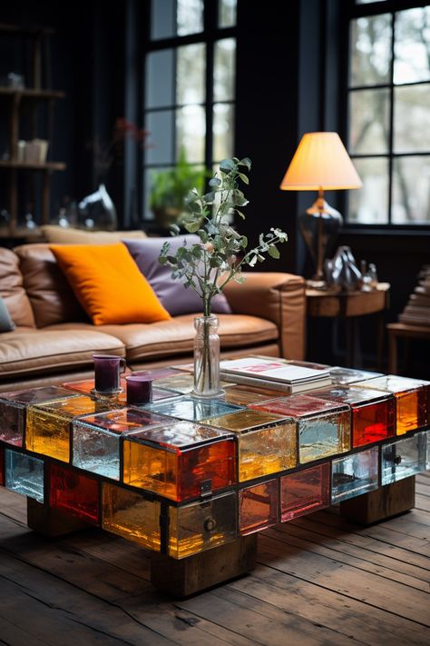 Dive into the world of upcycled coffee tables where artistic creativity and modern aesthetics merge to forge a captivating focal point for your personal sanctuary. Repurposed Coffee Table, Upcycled Coffee Table, Ikea Kitchen Inspiration, Old Window Frames, Antique Knobs, Sanctuary Home, Home Inspo Minimalism, Home Inspo Cozy, Home Inspo Living Room