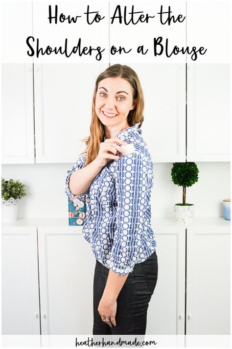 Taking In Shoulder Seams, Sure Fit Designs Sewing, How To Alter Shoulders On A Shirt, Altering Tops That Are Too Big, How To Alter A Shirt Too Big, Altering Shoulder Width, How To Alter Tops That Are Too Big, Take In Shoulders Sewing, Diy Sewing Clothes Upcycling How To Make