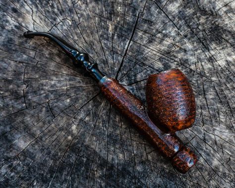 This is what I call The Cobalier. Made from a Missouri Meerschaum Country Gentleman and local grown corn cob. | dodifpipes | VSCO Pipe Aesthetic, Corn Cob Pipe, Baseball Glove Wallet, Country Gentleman, Corn Cob, Pipes And Cigars, Pipe Dream, Corn On Cob, Humidor