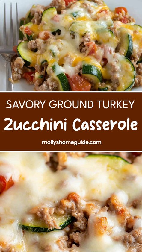 Looking for a healthy and delicious dinner idea? Try this easy ground turkey zucchini casserole recipe! Packed with protein and veggies, this dish is perfect for a satisfying weeknight meal. The combination of flavorful ground turkey, fresh zucchini, and melty cheese is sure to be a hit with your family. Plus, it's simple to make and can be customized with your favorite seasonings. Give this tasty casserole a try for a wholesome dinner option that everyone will love! Ground Turkey Quinoa Casserole, Zucchini Recipes Meal Prep, Zucchini And Turkey Recipes, Turkey Crumbles Recipe, Easy Ground Turkey Casserole Recipes, Keto Turkey Recipes Ground, Ground Turkey Lunch Ideas, Ground Turkey Recipes For Dinner Healthy Taco Casserole, Meals With Turkey Sausage