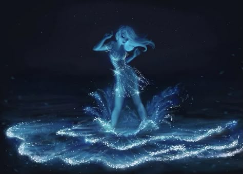 Demi Chen Art, Bioluminescent Mermaid, Bioluminescent Ocean, Sea Sparkle, Water Fairy, Flipagram Instagram, The Last Unicorn, Walt Disney Animation Studios, Mermaid Print