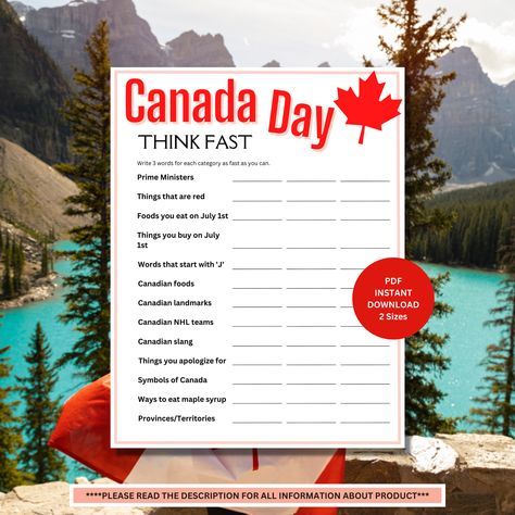 Canada Day Party Games, Canada Day Games, Family Holiday Games, Canada Day Activities, Canada Day Crafts, Games Group, Fun Games For Adults, Canada Day Party, Fun Holiday Games