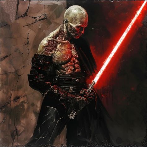 Darth Sion, Darth Sith, Sith Lightsaber, Moon Cookies, Star Wars Villains, Star Wars Painting, Star Wars Background, Star Wars Sith, Star Wars The Old