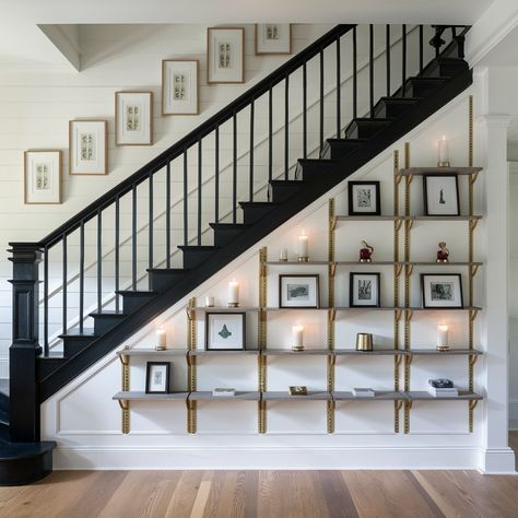 Corner Staircase Ideas💖💖💖 Stair Well Wall Ideas, Corner Staircase, Staircase Photo Wall, Stairway Wall, Stair Well, Staircase Ideas, Wall Ideas, Photo Wall, Stairs