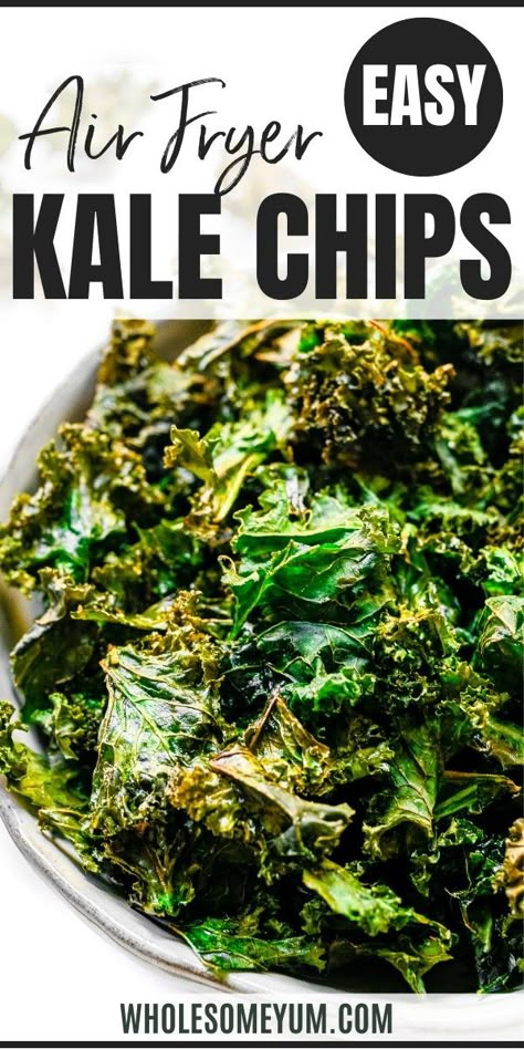 Air Fryer Kale Chips Air Fried Kale, Optavia Plan, Air Fryer Kale, Air Fryer Chips, Kale Chip, Kale Chips Recipe, Kale Crisps, Fried Kale, Crispy Kale