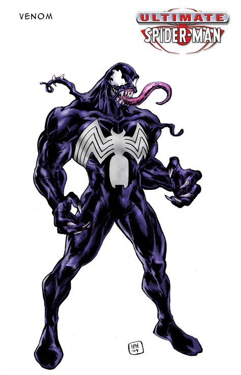 Ultimate Spider Man Venom, Spiderman Concept Art, Comic Venom, Ultimate Venom, Venom Pictures, Spider Man Comic, Marvel Character Design, Mark Bagley, Symbiotes Marvel