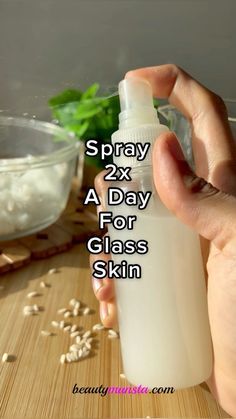 How to make your own rice face toner recipe from my Korean friend 💯 Korean Skin Care Homemade, Rice Water For Face Recipe, Homemade Toner For Glowing Skin, Homemade Rice Toner, Homemade Rice Water Toner, Rice Face Toner, Rice Water Toner Recipe, Korean Rice Water Toner, How To Make Facial Spray