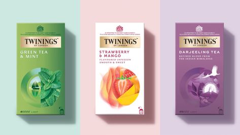 Tea Bags Packaging, Twinings Tea, Darjeeling Tea, Tea Packaging Design, Creative Branding Design, Tea Brands, Tea Party Garden, Tea Packaging, Branding Agency