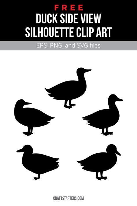 Duck Sillouhette, Duck Svg Free, Duck Coop, Silhouette Clip Art, Animal Silhouette, Letter D, Silhouette Files, Cricut Projects Vinyl, Class Ideas