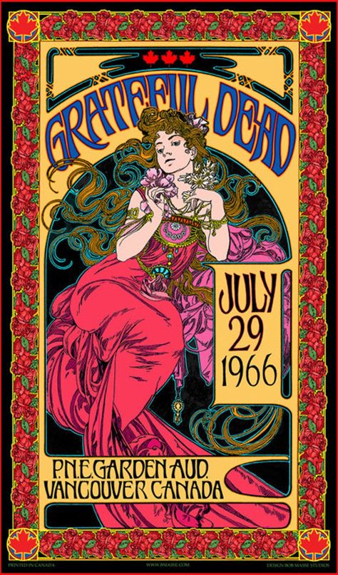 Grateful Dead art nouveau Vancouver concert poster limited | Etsy Grateful Dead Concert, Grateful Dead Poster, Concert Poster Art, Rock Poster Art, 60s Art, Vintage Concert Posters, Music Concert Posters, Vintage Music Posters, The Grateful Dead