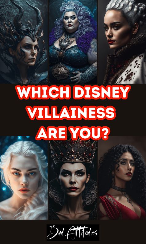 Disney Villains Female, Female Villains Movies, Are You A Villain Or A Hero, Disney Villian Costumes For Women Diy, Evil Queen Hairstyles, Halloween Costumes Disney Villians, How Evil Are You Quiz, Disney Villans Costumes For Women, Attractive Villains