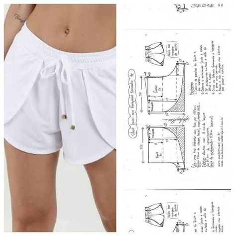 Como Fazer Short, Bra Sewing Pattern, Vintage Vogue Sewing Patterns, Sewing Collars, Sewing Pants, Make Your Own Clothes, Diy Fashion Clothing, Diy Sewing Pattern, Sewing Patterns For Kids