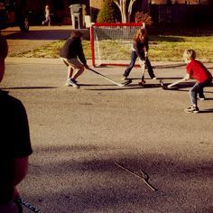 STREET HOCKEY!!! A Canadian staple. We only stopped playing when a car was passing through or our moms called us for dinner. There were times when we played until dusk (9:30 pm during the summers). Ducks Hockey, Street Hockey, Hockey Life, Raising Boys, Twin Mom, The Whale, Summer Sports, Hockey Players, Back In The Day