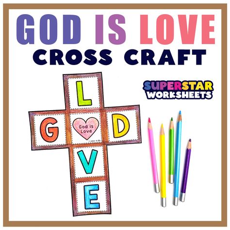 Bible Craft Kindergarten, God Is Almighty Craft For Kids, Love And Obey God Craft, God Loves All People Craft, Jesus Loves You Craft For Kids, Love Your Enemy Craft, Love Sunday School Craft, God Loves Me Craft For Kids, Kindergarten Sunday School Lesson