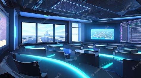 Futuristic Classroom, Stem Room, Futuristic School, Background References, Building Design Plan, Classroom Interior, Classroom Desk, Floor Pattern, Modern Classroom