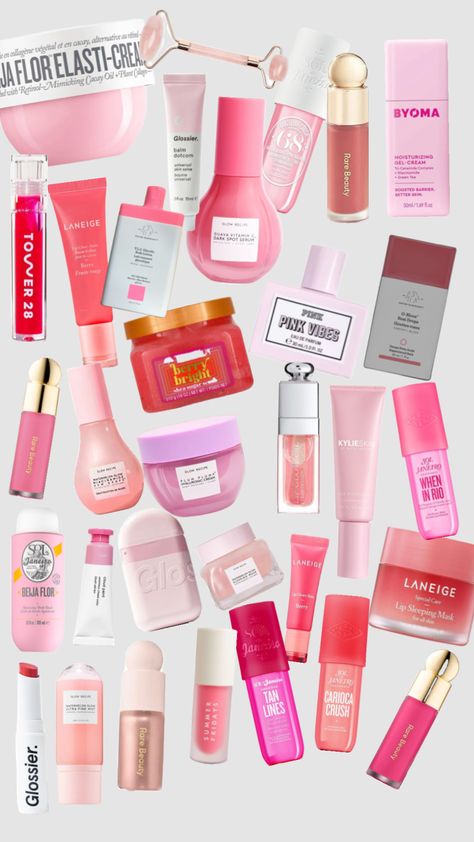 #preppy #skincare #makeup #pink Makeup Collage, Preppy Makeup, Preppy Skincare, Skincare Products Photography, Cute Birthday Ideas, Preppy Stuff, 13th Birthday Parties, Skin Care Kit, Skincare Makeup