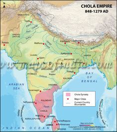 Chola Dynasty : Chola Empire (9th–13th century) Chalukya Dynasty, Ancient India Map, India World Map, Chola Dynasty, Map Of India, Ancient Indian History, Ancient History Facts, Indian History Facts, Geography Map