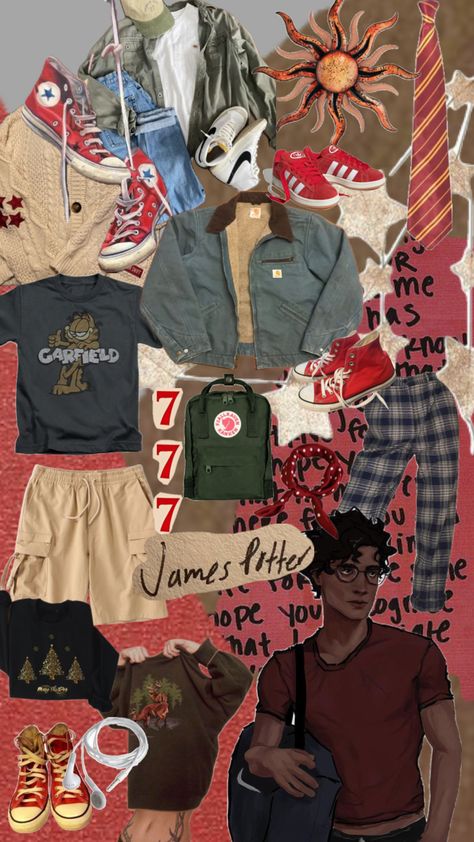 #jamespotter#outfitinspo #marauders#wolfstar#siriusblack#remuslupin#harrypotter James Potter Fashion, James Potter Clothes, James Potter Outfit Aesthetic, James Potter Style, Mauraders Outfits, James Potter Aesthetic Outfit, Marauders Inspired Outfits, James Potter Outfit, Marauders Outfits