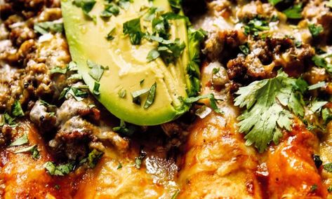 Enchiladas Con Carne (The Best Paleo Beef Enchiladas) The Defined Dish, Defined Dish, Paleo Beef, Beef Enchiladas, Enchilada Recipes, Paleo Whole 30, Take Me Back, Whole 30 Recipes, My Childhood