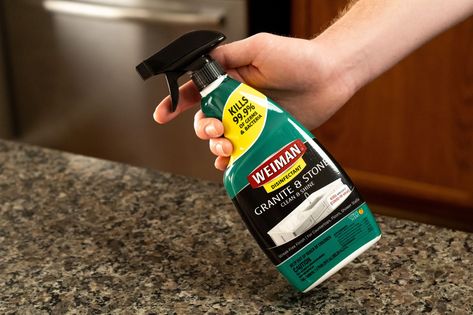 The 5 Best Granite Sealers (2022 Review) - This Old House Granite Sealer, Leathered Granite Countertops, How To Clean Granite, Leather Granite, 2022 Review, Painting Countertops, Granite Countertop, Elegant Wall Art, Kitchen Trash Cans