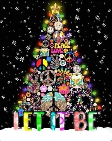 Rock N Roll Christmas, Hippie Christmas, Christmas Sayings, Merry Christmas Images, Merry Happy, Xmas Wreaths, Peace Signs, Christmas Scenes, Grinch Christmas