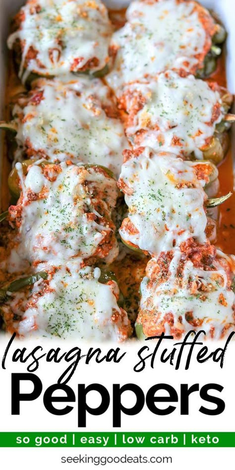 Lasagna Filling, Lasagna Stuffed Peppers, Italian Lasagna, Keto Stuffed Peppers, Easy Stuffed Peppers, Keto Lasagna, Keto Success, Keto Challenge, Easy Weeknight Dinner