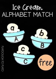 Ice Cream Alphabet, Abc Game, Playdough To Plato, The Scientific Method, Number Identification, Abc Games, Abc Activities, Summer Preschool, Ice Cream Theme