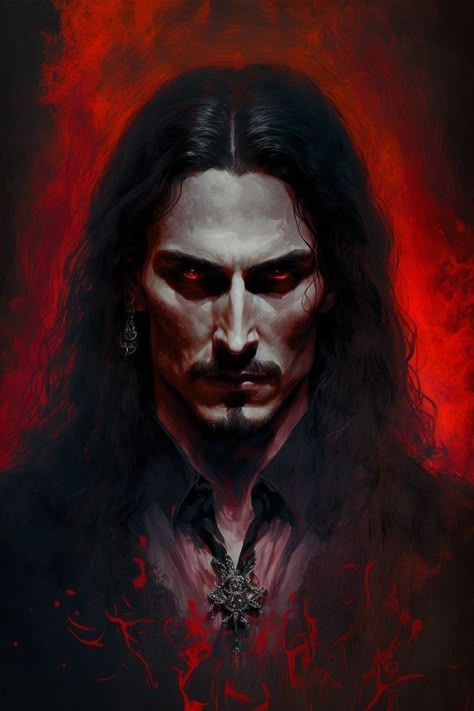 Dracula Character Art, Vampire Elf Art, Dracula Fantasy Art, Medieval Digital Art, Scary Vampire Art, Redish Black Hair Dark, Vampire King Art, D&d Vampire, Dracula Character Design