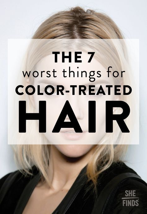 The 7 Worst Things For Color-Treated Hair Color Treated Hair Care, Easy Care Hairstyles, Hair Mistakes, Natural Hair Care Tips, Hair Diy, Healthy Hair Tips, Best Shampoos, Hair Problems, Healthy Hair Growth