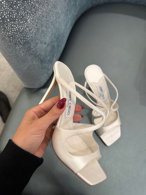 Saint Laurent Wedding Shoes, Wedding Shoes Bride Jimmy Choo, Jimmy Choo Anise 95, Jimmy Choo White Heels, Jimmy Choo Heels Wedding, Wedding Shoes Jimmy Choo, Jimmy Choo Wedding Shoes, Bride Heels, Jimmy Choo Bridal