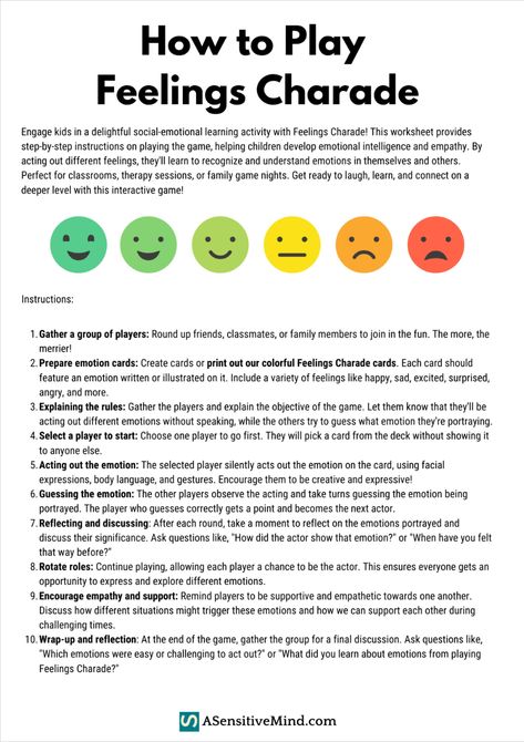 Where Do We Feel Emotions, Social Skills Charades, Primary And Secondary Emotions, Qbhp Activities, Emotions Games For Kids, Emotional Regulation For Teens, Emotional Regulation Games, Emotions Charades, Social Emotional Games