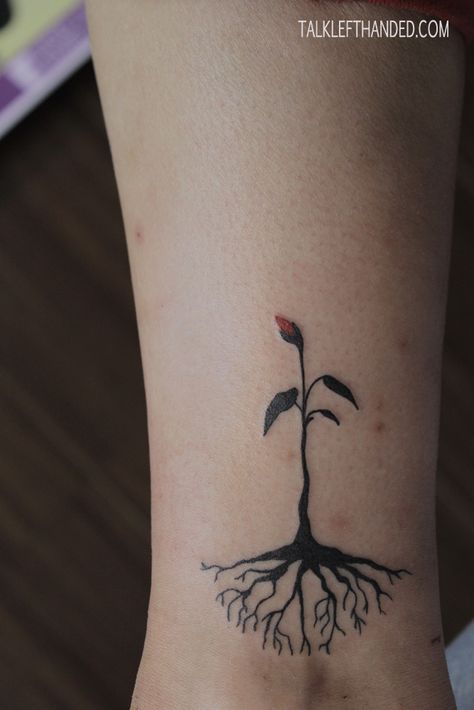 Rose With Roots Tattoo, Simple Nature Tattoos, Root Tattoo, Flower Roots, Om Tattoos, Tattoos Man, Tree Roots Tattoo, Small Rib Tattoos, Roots Tattoo