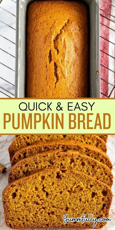 If you love everything pumpkin like me and love the fall season’s specials, this cake is for you. It’s easy to make even for beginner cooks and tastes like pumpkin pie spice. There is nothing better than a cup of coffee with a slice of warm pumpkin bread with soft butter slathered on top. It makes a great gift too! Pumpkin Bread Recipe Easy, Easy Pumpkin Bread Recipe, Easy Pumpkin Bread, Beginners Bread Recipe, Everything Pumpkin, Pumpkin Bread Easy, Banana Dessert Recipes, Moist Pumpkin Bread, Pumpkin Loaf