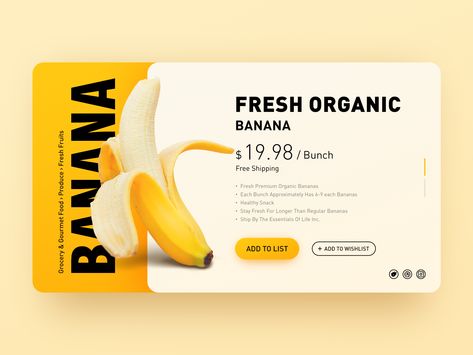 Packaging Quotes, Web Ideas, Banana Healthy, Latest Design Trends, Website Layout, Canva Design, Mobile Design, Web Template, Banner Template