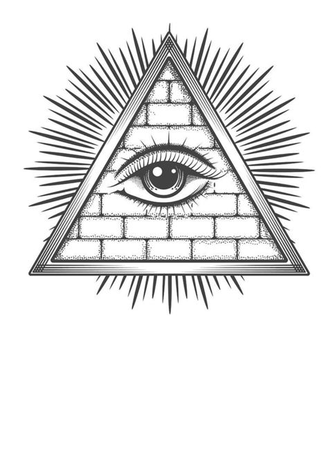 All Seeing Eye Pyramid Tattoo Design, All Seeing Eye Pyramid Tattoo, Illumination Art Design Tattoo, Pyramid Eye Tattoo Design, Pyramid Eye Tattoo, Pyramid Drawing, Tattoo Sailor, Eye Pyramid, Pyramid Tattoo