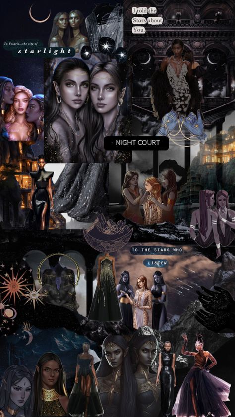 Nuala and Cerrridwen 🖤 #nuala #cerridwen #acotarnightcourt #nightcourt #nightcourtaesthetic #nightcourtfashion #acotar #acotaraesthetic #acotarseries #acotarcourts #acotarcharacter Nuala Cerridwen, Winter Court Acotar, Winter Court, Night Court, Book Characters, Cool Artwork, Winter Wonderland, Book Worms, Stars