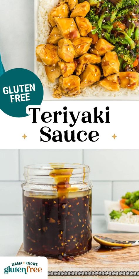 Gluten-Free Teriyaki Sauce Gluten Free Teriyaki Sauce Recipe, Gluten Free Teriyaki, Mama Knows Gluten Free, Gluten Free Teriyaki Sauce, Gluten Free Sauces, Teriyaki Sauce Recipe, Gluten Free Dinner Easy, Gluten Free Appetizers, Favorite Breakfast Recipes