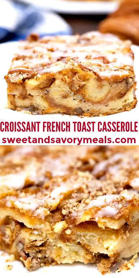 Cubed Croissants, Croissant French Toast Casserole, Croissant Breakfast Casserole, Croissant French Toast, Pantry Challenge, Homestead Recipes, Croissant Bread, French Toast Casserole Recipes, Acre Homestead