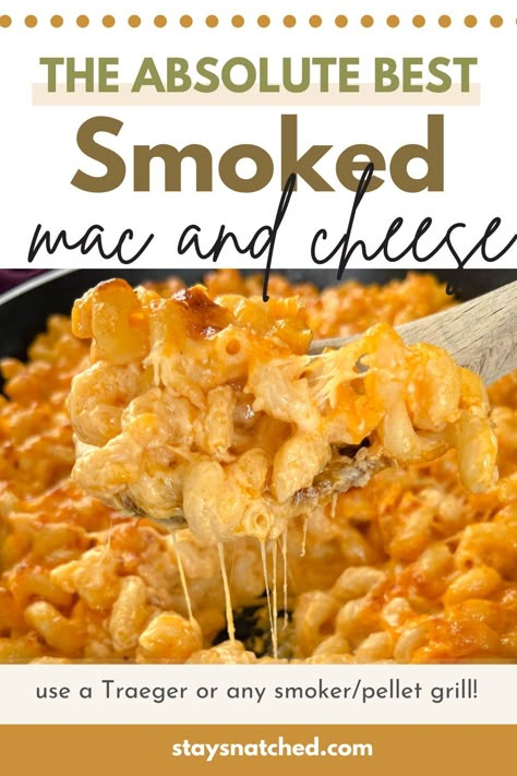 Smoker Mac And Cheese, Smoked Macaroni And Cheese, Smoker Cooking Recipes, Easy Smoker Recipes, Smoker Grill Recipes, Smoker Recipes Electric, Traeger Cooking, Pellet Smoker Recipes, Smoked Mac And Cheese