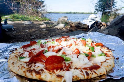 Campfire Pizza, Grateful For Today, Boundary Waters, Fire Food, Going Camping, Making Homemade Pizza, Pizza Ingredients, Fire Pizza, Campfire Food