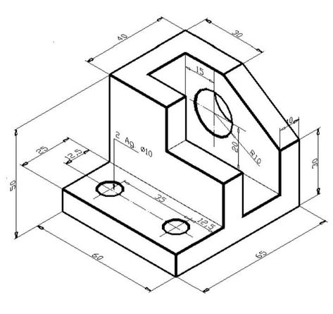 Isometric Sketch, Isometric Drawing Exercises, Autocad Isometric Drawing, Orthographic Drawing, Solidworks Tutorial, Engineering Drawing, Cnc Turning, Solid Works, Drawing Application