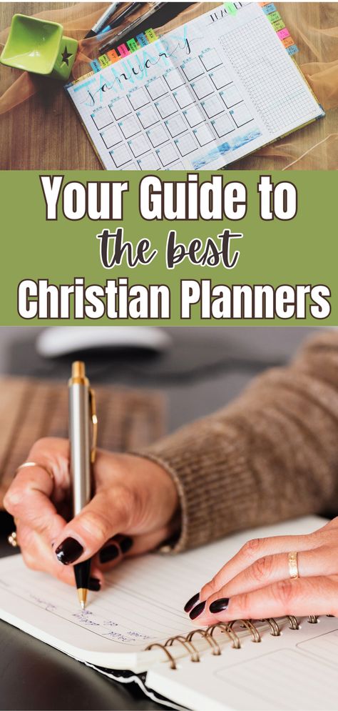 These beautiful planners are perfect for Christian women. You'll find your usual planner pages, like to-do lists, and calendars, but also faith planner pages for things like Bible study notes, pages for reflection after your quiet time. Check out this list of Christian planners to find exactly what you need! #Christianplanning #Christianwomen #Christianliving #planners #bestplanners #beautifulplanners #funplanners #faithplanners #Bibleplanners How To Use Planner, Faith Planner, Block Scheduling, Christian Planner, Stages Of Life, Prayer List, Sermon Notes, Planner Pens, Household Planner