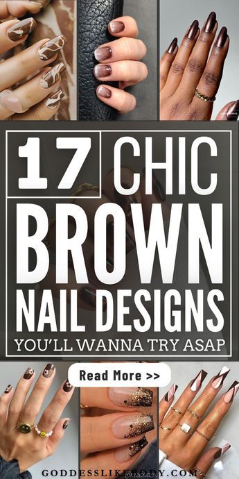 Elevate your nail game with these chic brown nail designs that are sure to turn heads. From classic neutrals to bold patterns, these trendy nail ideas will add a touch of sophistication to any look. Get inspired and try out these stylish designs ASAP to give your nails a chic makeover. Winter Nail Designs Simple, Bronze Nails Designs, Nail Designs Trending Now, Brown Nail Designs, Beige Nails Design, Trending Patterns, Nail Designs Winter, Nail Designs Simple, Brown Nails Design