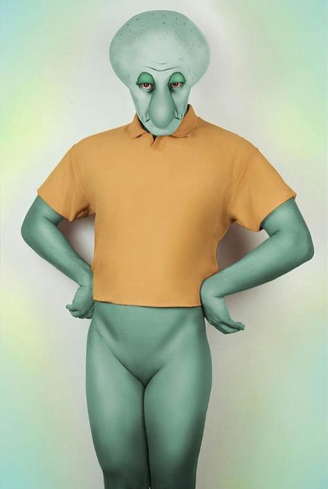 Cringe Anime Cosplay, Squidward Cosplay, Cursed Outfits, Cursed Cosplay, Cringe Cosplay, Cosplay Anime, Geek Stuff, Photoshop, Fan Art