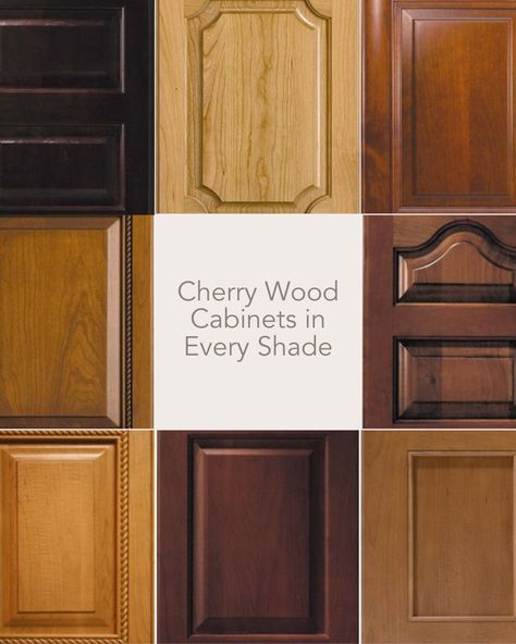 Cherry wood cabinets bring a 𝒕𝒊𝒎𝒆𝒍𝒆𝒔𝒔 warmth and elegance to any kitchen. 🤎 Their rich, reddish-brown hues deepen over time, creating a classic look that only gets better with age. Plus, cherry wood is incredibly durable and resistant to warping!  #woodcabinets Updated Cherry Wood Kitchens, Natural Cherry Kitchen Cabinets, Cherry Cabinet Kitchen Color Scheme, Cabinet Faces Styles, Cherry Wood Kitchens, Cherry Wood Cabinets, Cabinet Faces, Cherry Kitchen, Cabinet Door Styles