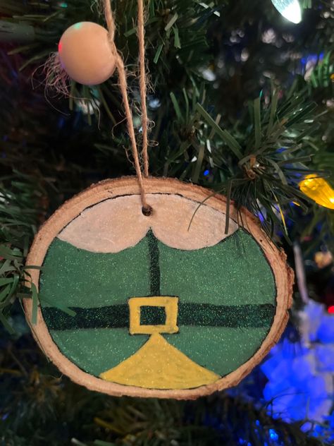 Elf Wood Slice Ornament, Painting Ornaments, Disney Brave, Wood Slice Ornament, Buddy The Elf, Wood Christmas Ornaments, Wooden Christmas Ornaments, Wooden Ornaments, Wood Ornaments