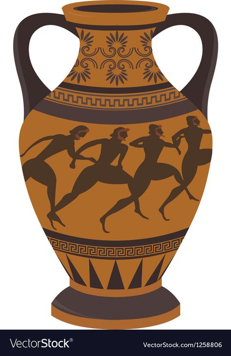 Ancient Greek Vase, Vase Illustration, Greek Vase, Greek Pottery, Greek Vases, Pottery Designs, Ancient Greece, Ancient Greek, Png Images