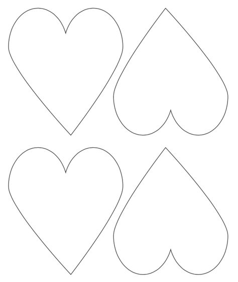 4x4" printable heart templates Free Heart Patterns Printable, Heart Craft Ideas, Printable Hearts, Template Heart, Hearts Printable, Printable Heart Template, Heart Craft, Perfect Heart, Heart Stencil