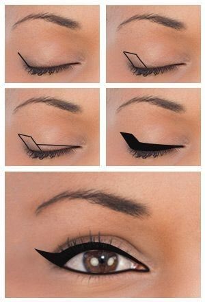 Winged Liner Makeup, Hooded Lids, Eyeshadow For Green Eyes, Eyeliner For Hooded Eyes, Winged Eyeliner Tutorial, Deep Set Eyes, Smokey Eyeliner, Simple Eyeliner, Hooded Eye Makeup